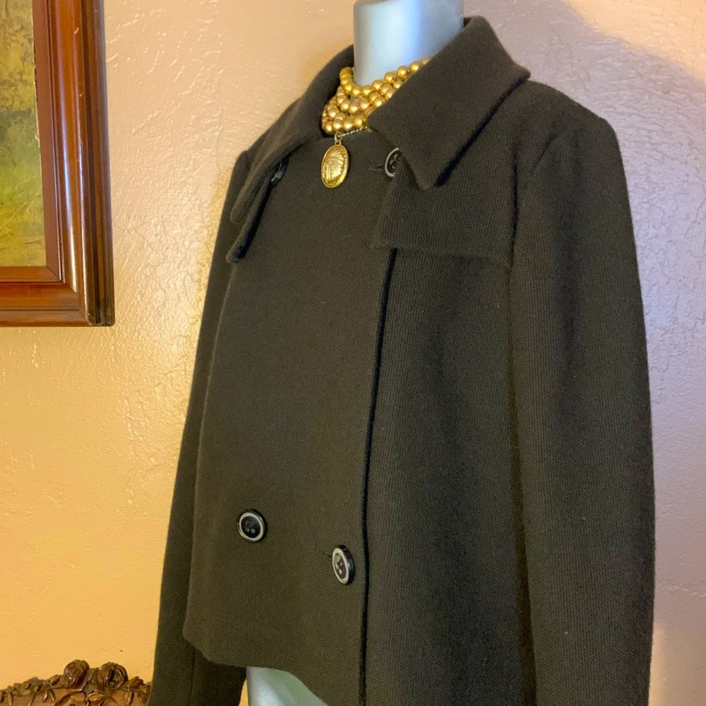 Sofia Cashmere Wool Blend Short Peacoat. Sz 10